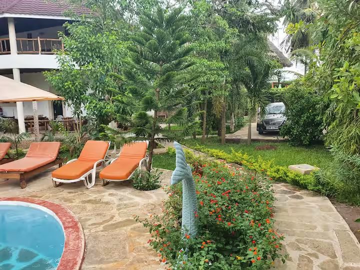 Poolside resort villa